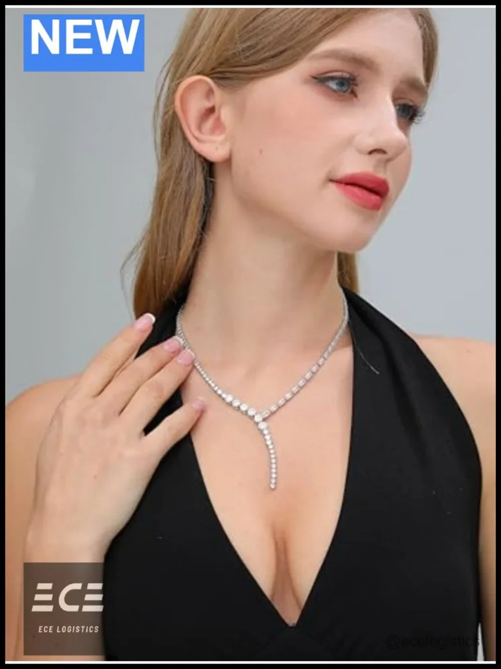 Cubic Zirconia Linear Drop Dangle Earrings Brass Wedding Bridal Jewelry
